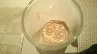 Final scraped and dried codeine product from a cold water extraction. This final extraction should theoretically only contain codeine and pill binders with negligable amounts of ibuprofen remaining.