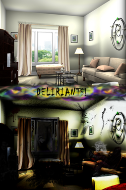 Artistic representation of a delirious trip.