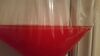 After separation. The top layer is the naptha layer, the bottom is waste ammonia and cough syrup.